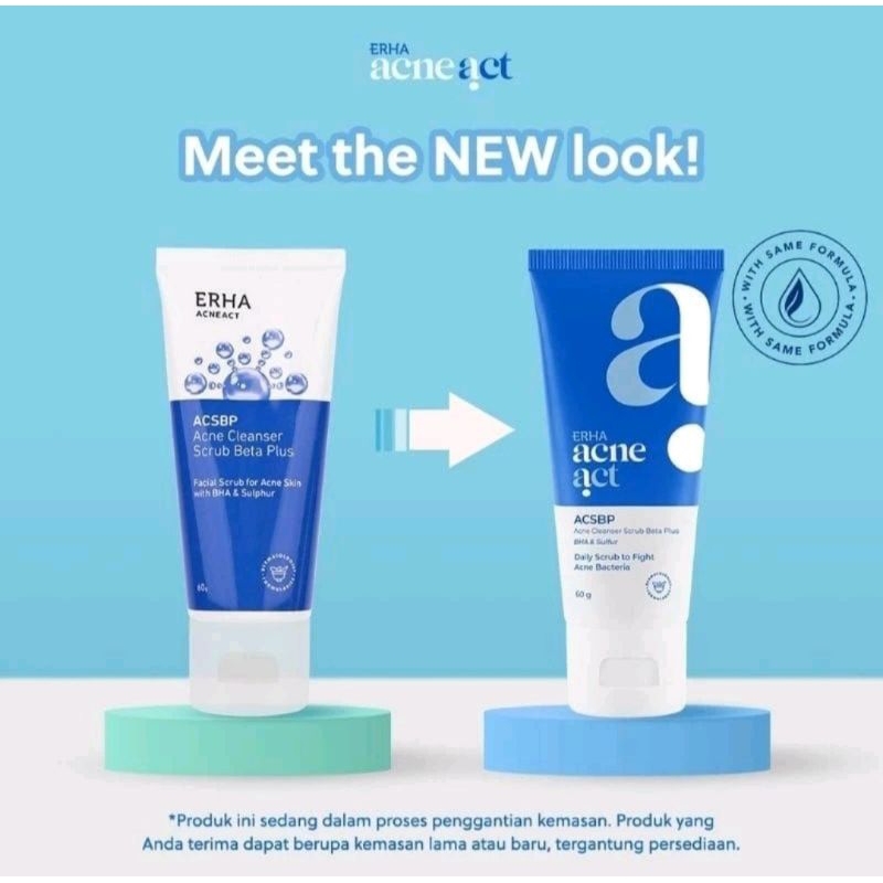 Jual Cuci Muka Jerawat/Erha Acne Cleanser Scrub Beta Plus ACSBP 60 Gr