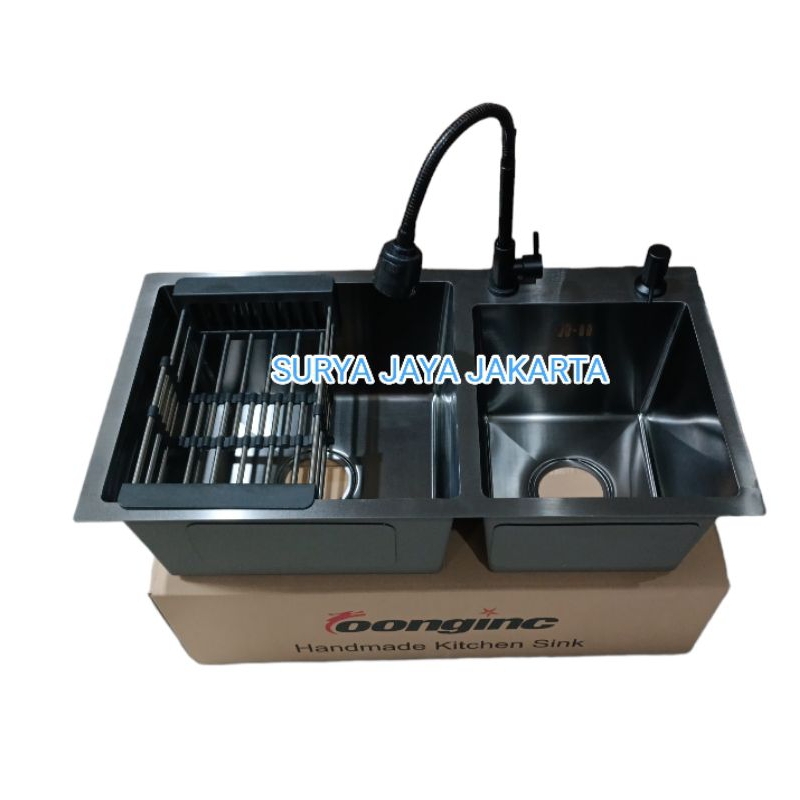 Jual Paket komplit kitchen sink hitam 7540 / Paket komplit kitchen sink ...