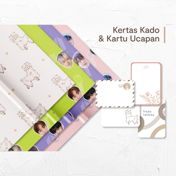 Jual Kertas Kado Dan Kartu Ucapan Ulang Tahun Wisuda Notte Bts Nct Seventeen Kpop 8316