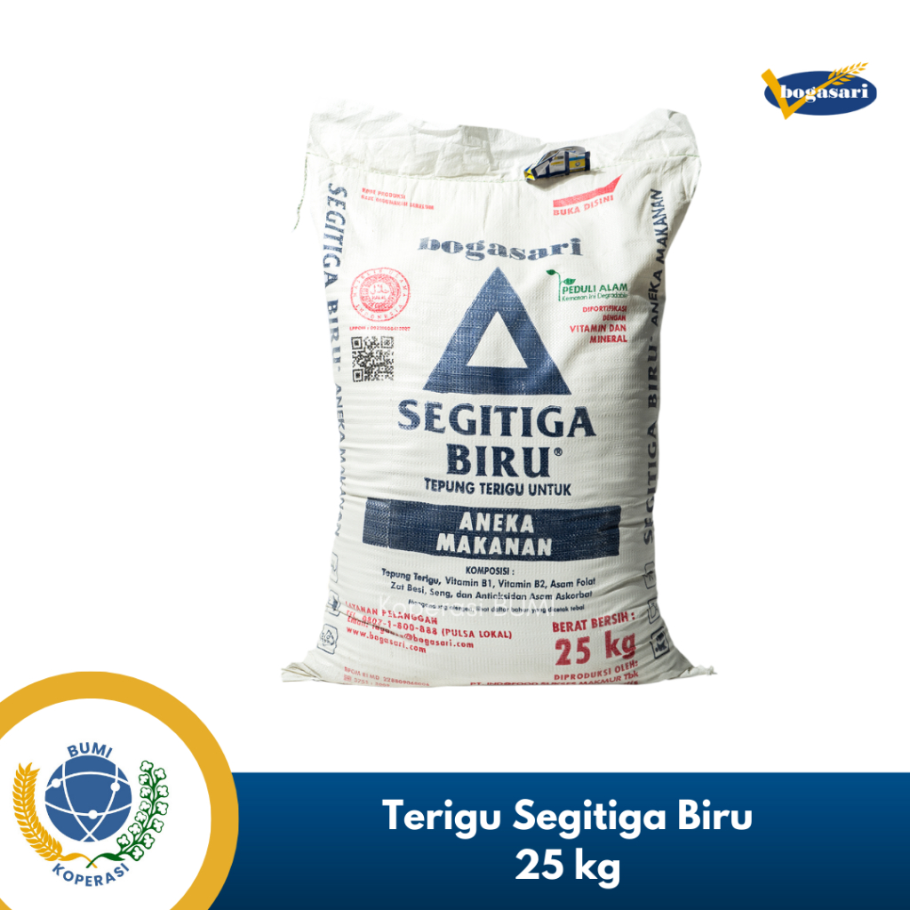 Jual Tepung Terigu Bogasari Segitiga Biru 25 Kg | Shopee Indonesia