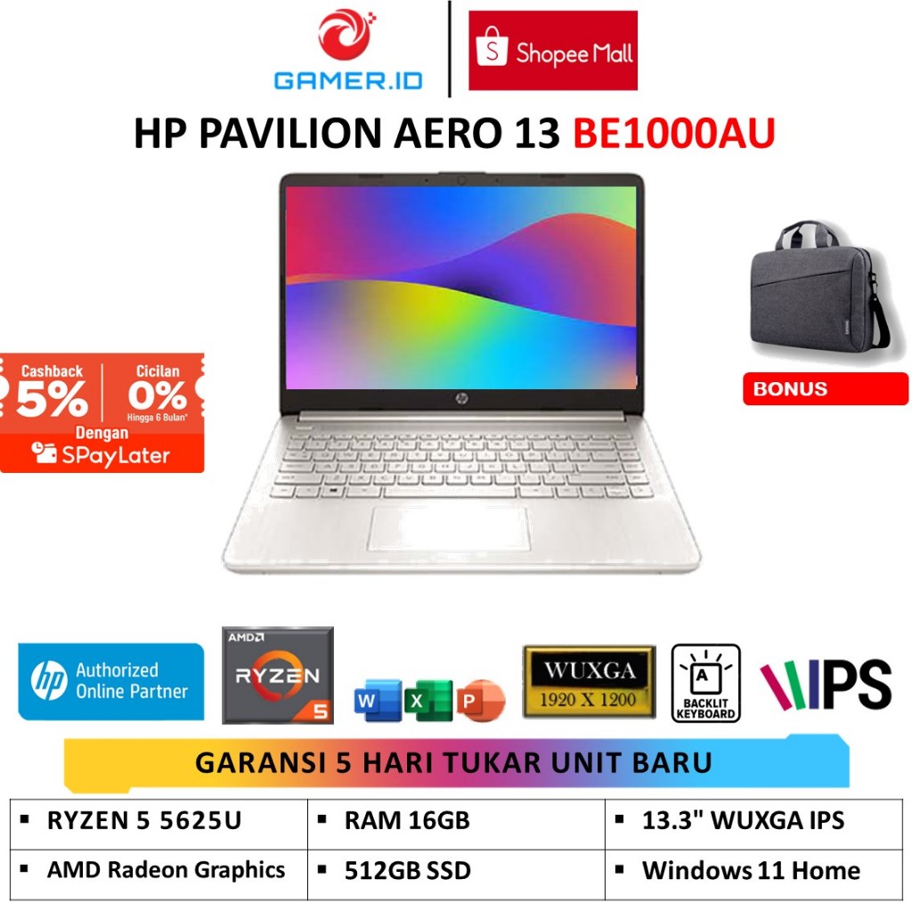 Jual Hp Pavilion Aero Be Au Ryzen U Ram Gb Gb Ssd