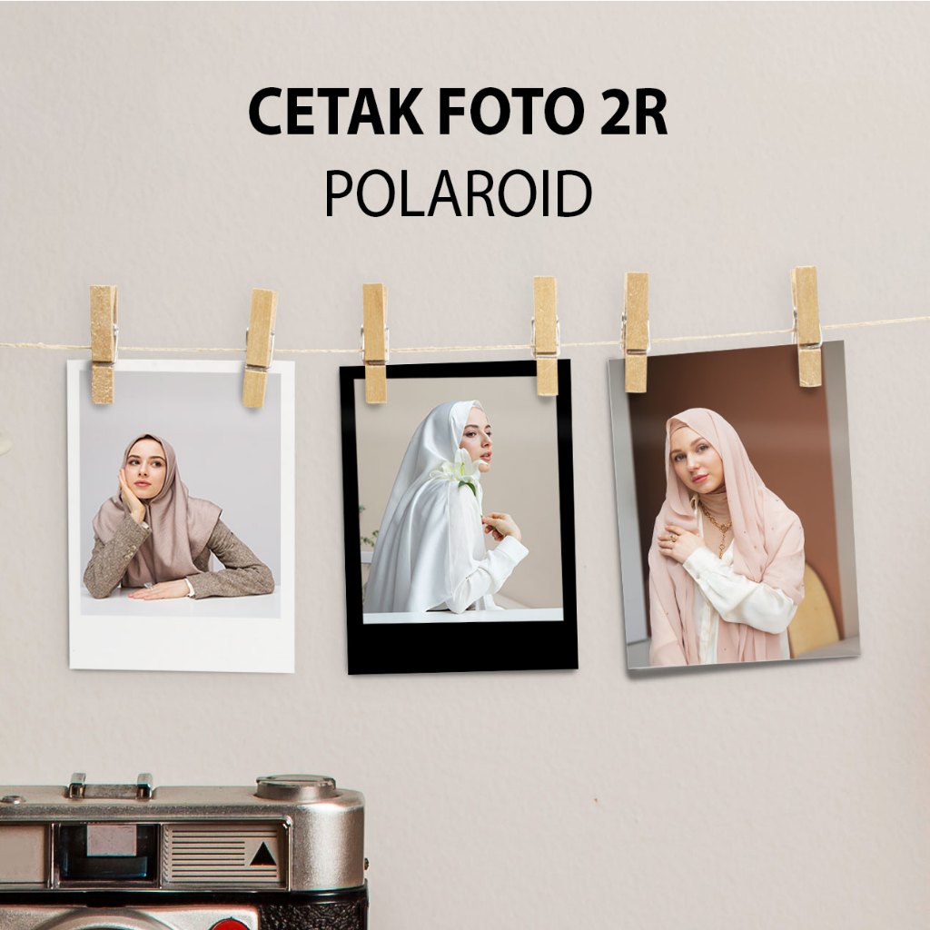 Jual CETAK FOTO UKURAN 2R POLAROID (Frame Putih, Hitam & Full Foto ...
