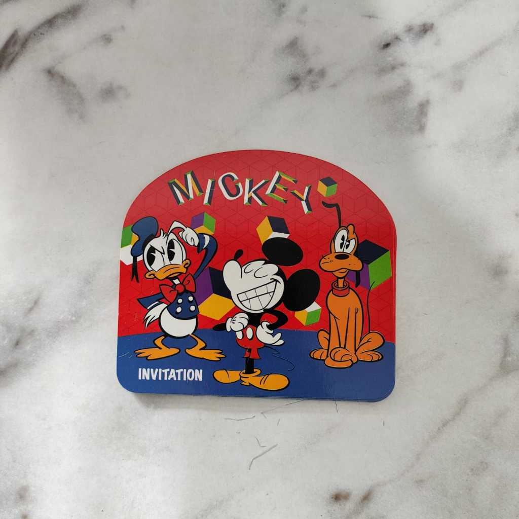 Jual Kartu Undangan Ulang Tahun MICKEY MINNIE MOUSE SW Isi 10 pc