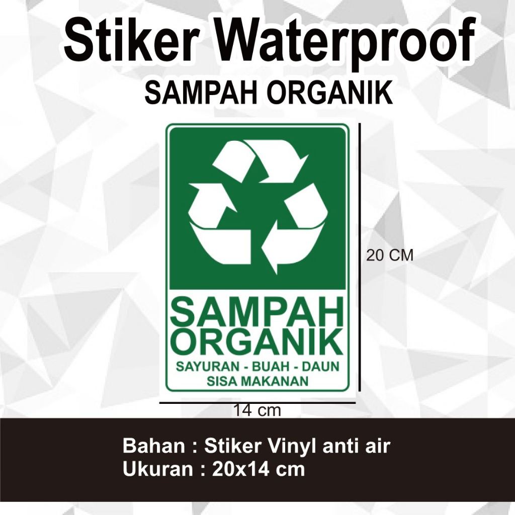 Jual STIKER WARNING SAMPAH ORGANIK / ANORGANIK / B3 / INFEKSIUS MEDIS ...