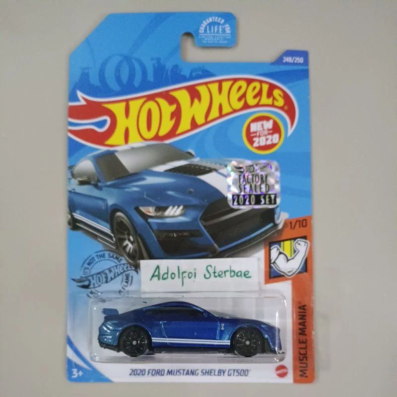 Hot Wheels 2020 Ford Mustang Shelby GT500 – Muscle Mania 1/10 Short Card, Échelle 1/64