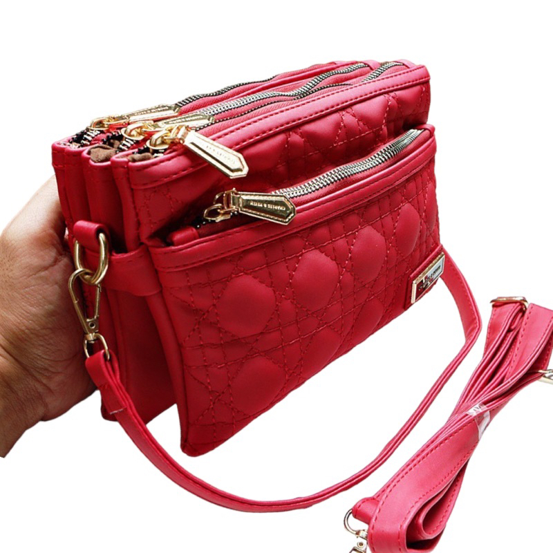 Tas Selempang Ck Ltpink Tas Selempang Boxy Bronte Tweed CHARLES