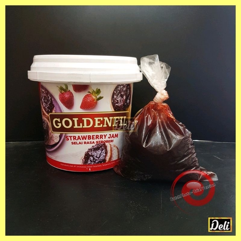 Jual Goldenfil Strawberry Selai Strawberry Stroberi Repack 250gr ...