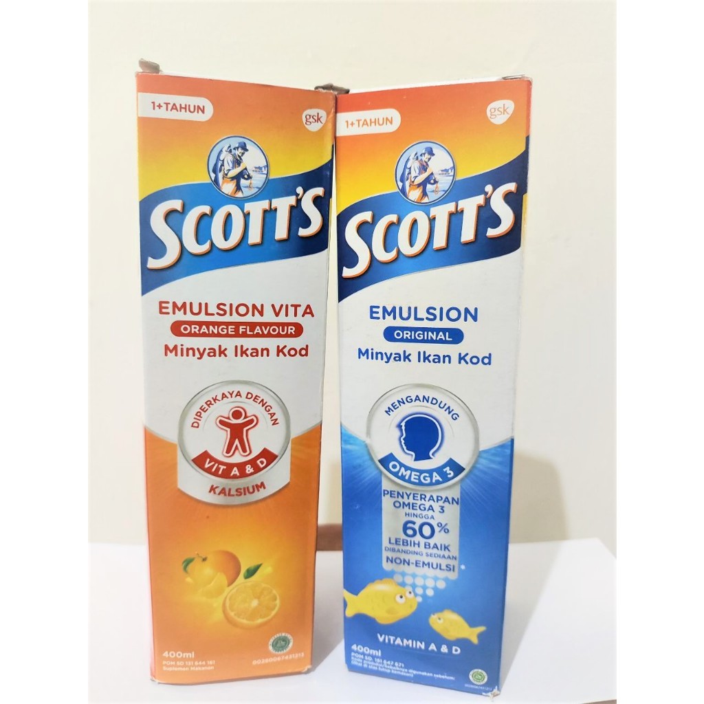 Jual Scotts Emulsion 400ml Minyak Ikan 400 ml Original Vita Orange ...