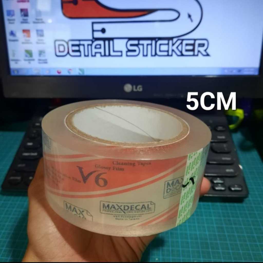 Jual 5CM Masking Tape MAXDECAL Transfer Tape Laminasi Cutting Sticker