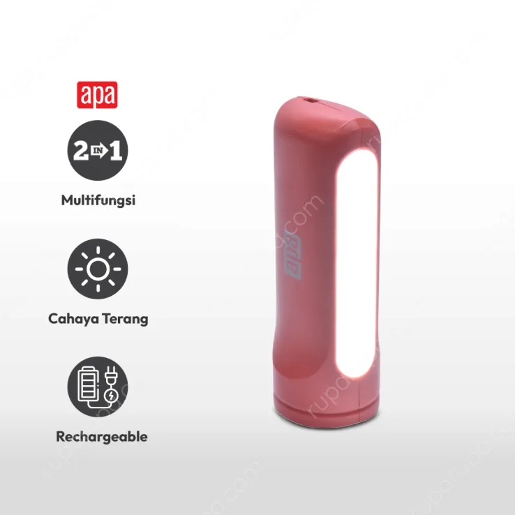 Jual AZKO Apa Senter Rechargeable Dengan Lampu Meja 105 Lm Senter ...