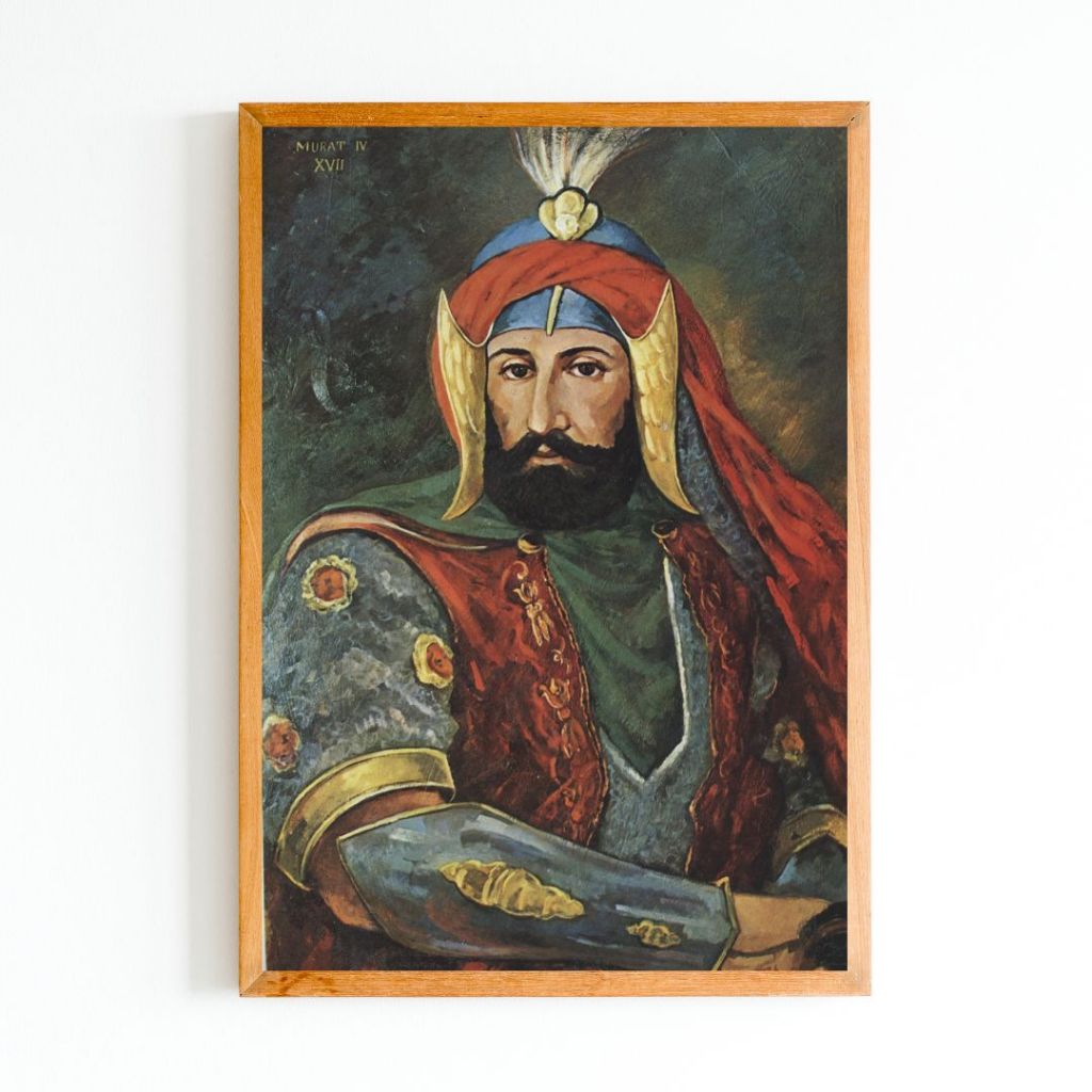 Jual Lukisan Cetak Sultan Turki Murad IV Pajangan Dinding Bingkai 
