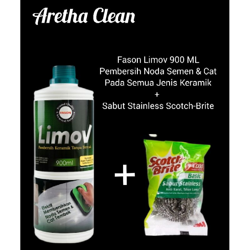 Jual Fason Limov Ml Pembersih Semen Cat Pada Semua Jenis Keramik Sabut Stainless Steel