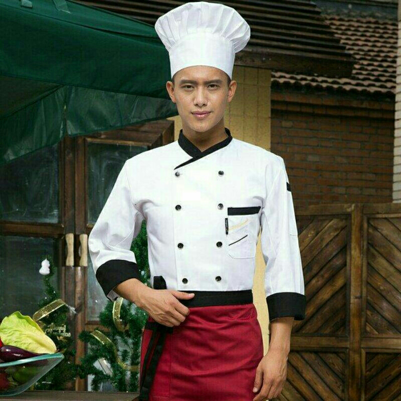 Jual Topi Koki Model Jamur Masterchef Topi Masak Bahan American Drill ...