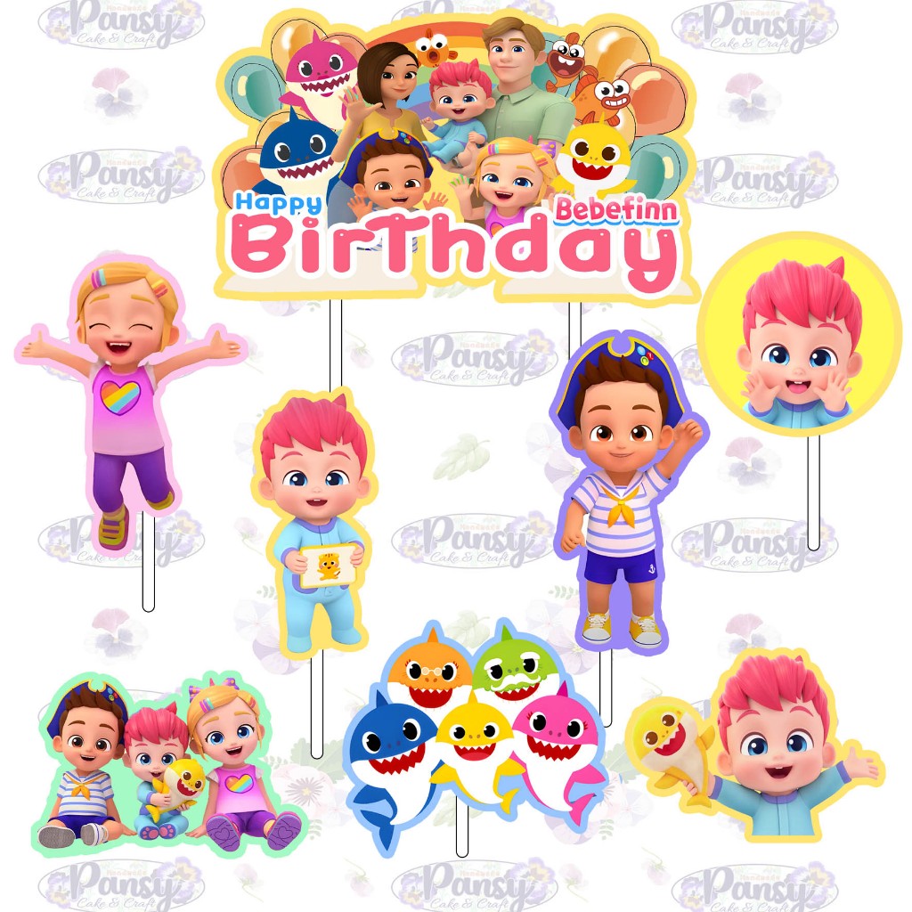 Jual Cake topper Bebefinn + banner Birthday EKONOMIS | Shopee Indonesia