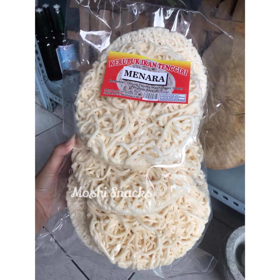 Jual Kerupuk Bangka Ikan Tenggiri Cap Menara isi 5 Bulat JUMBO / Krupuk ...