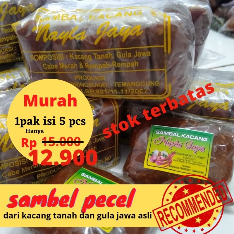 Jual Sambel Pecel Original 1pack Isi 5pcs 250 Gram Sambal Kacang Nayla