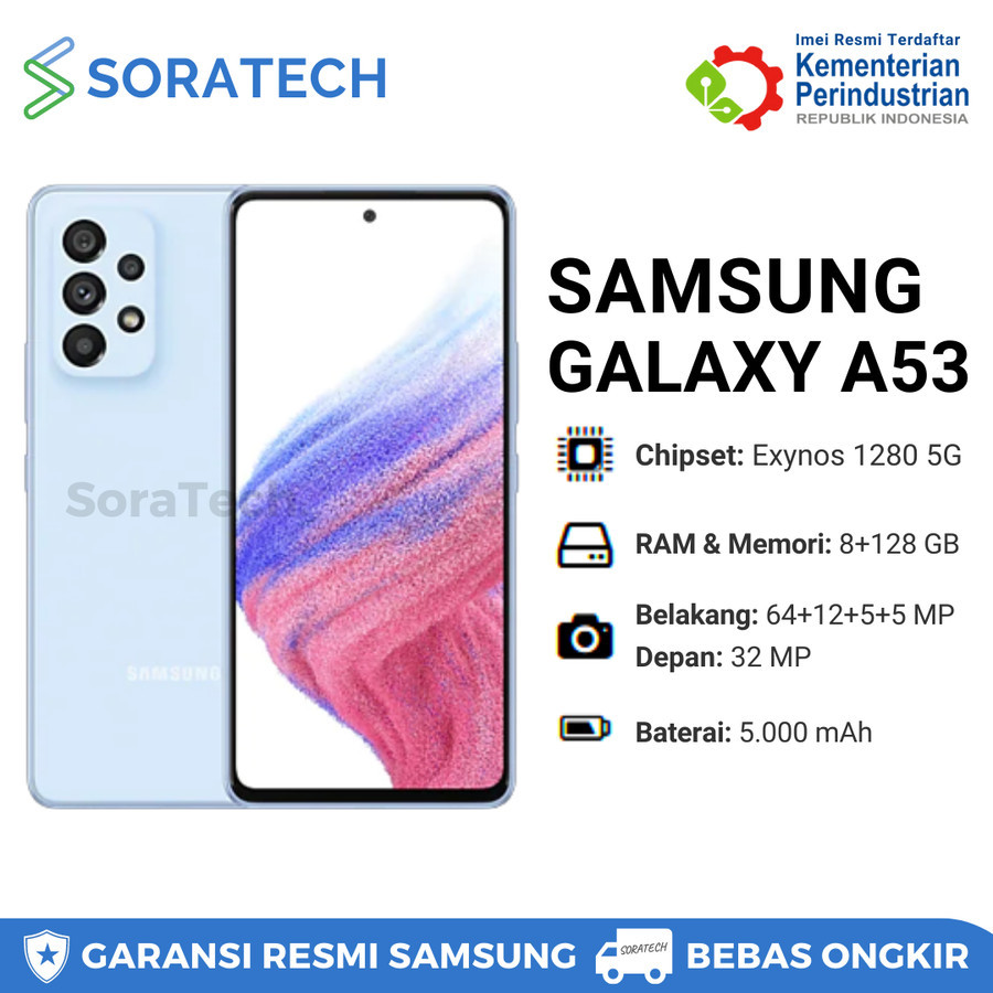 Jual Samsung Galaxy A53 5G 8/128 8/256 GB 128GB 256GB Garansi Resmi ...