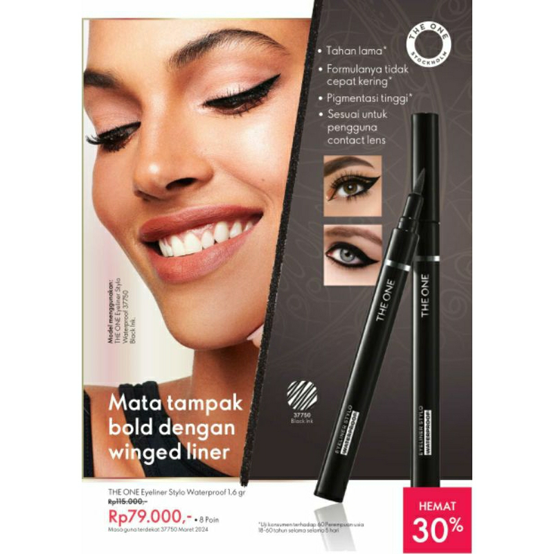 Jual The One Eyeliner Stylo Waterporoof (Black) Shopee Indonesia