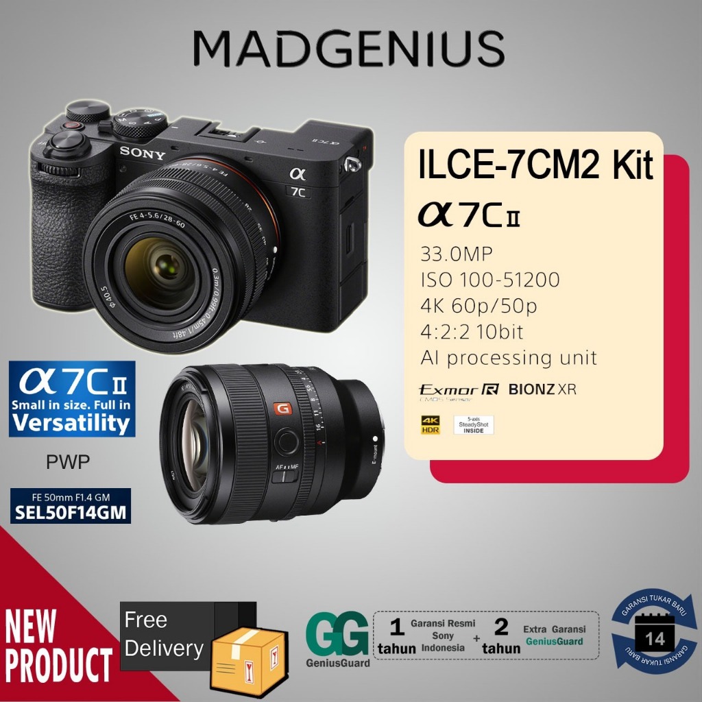 Jual SONY Original Kamera Sony Alpha A7C II Kit Lensa 28-60mm / Kamera ...