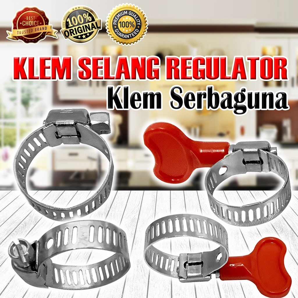 Jual Klem Selang Gas Lpg Air Penguat Kuping Putar Hose Clamp Ring