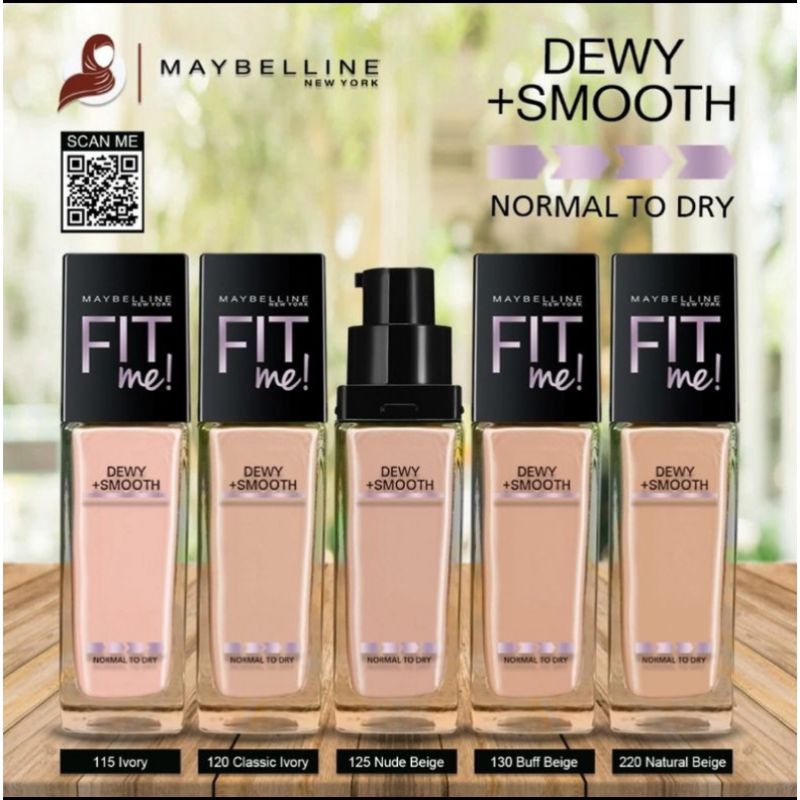 MAYBELLINE FIT ME DEWY +SMOOTH FOUNDATION 235 PURE BEIGE