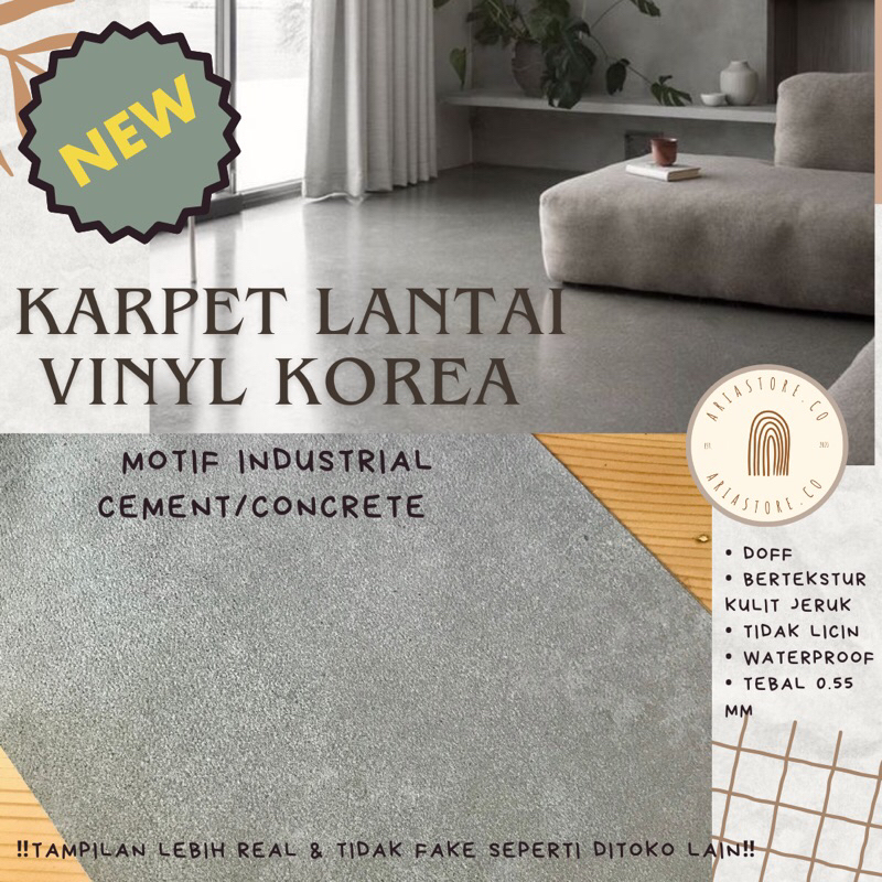 [PREMIUM] KARPET LANTAI VINYL KOREA TEBAL 0.55 MM - 50cm x 200cm