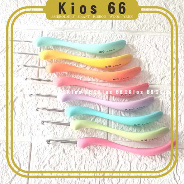 Jual Kios 66 - Alat Rajut Set Isi 8pc Bentuk Gelombang Ergonomic Handle ...