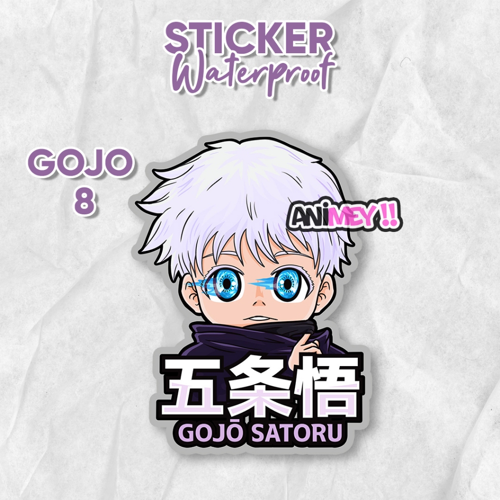 Jual Stiker Gojo Satoru Chibi / Sticker Anime Waterproof / Jujutsu ...