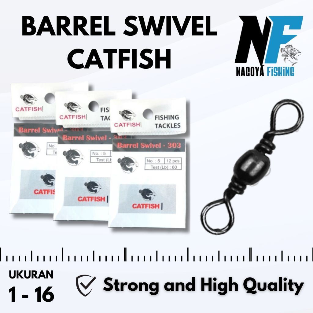 Jual Barrel Swivel Catfish Made ini Japan Murah Ukuran Lengkap Shopee