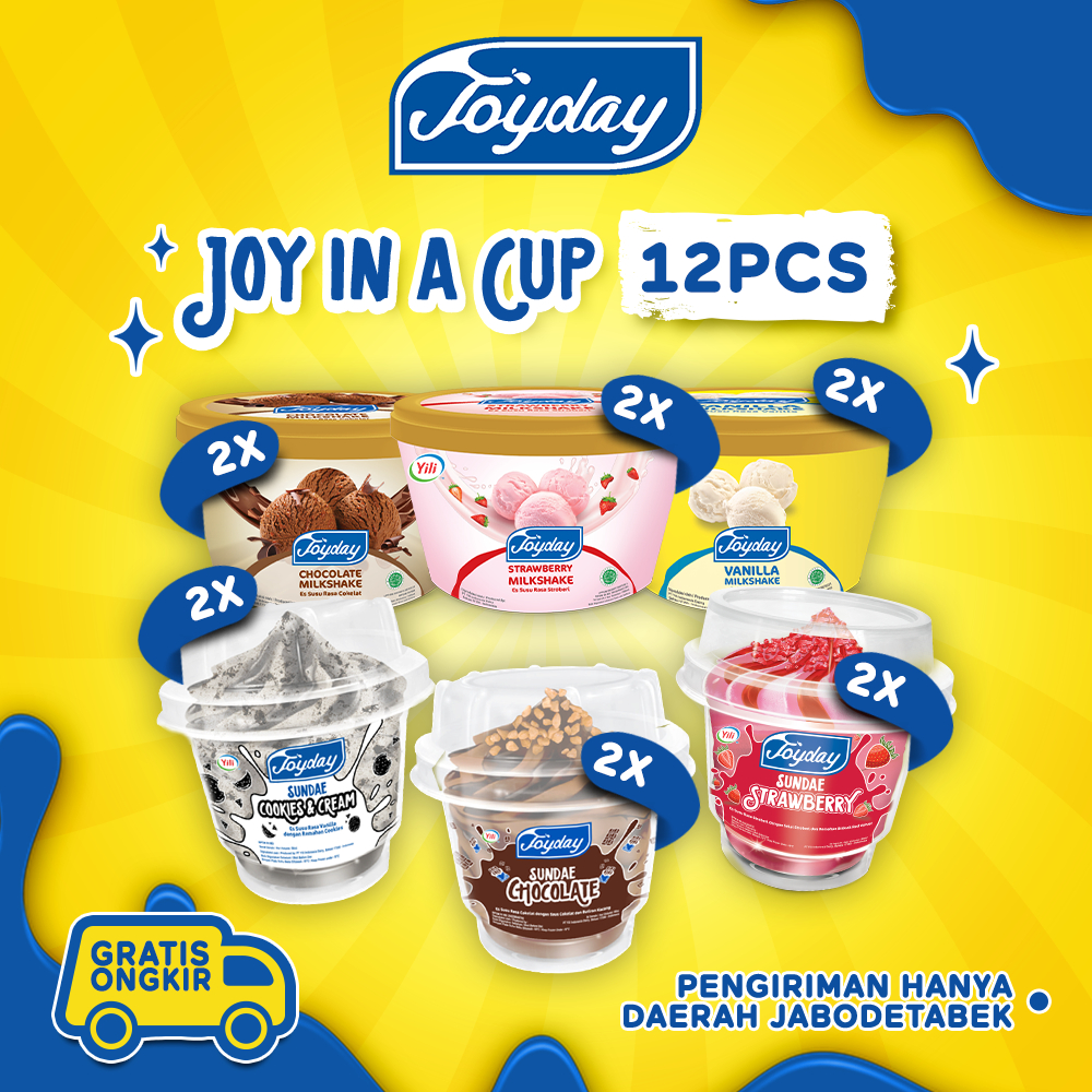 Jual Joyday Ice Cream Package Joy In A Cup - Isi 10pcs Eskrim Cup ...