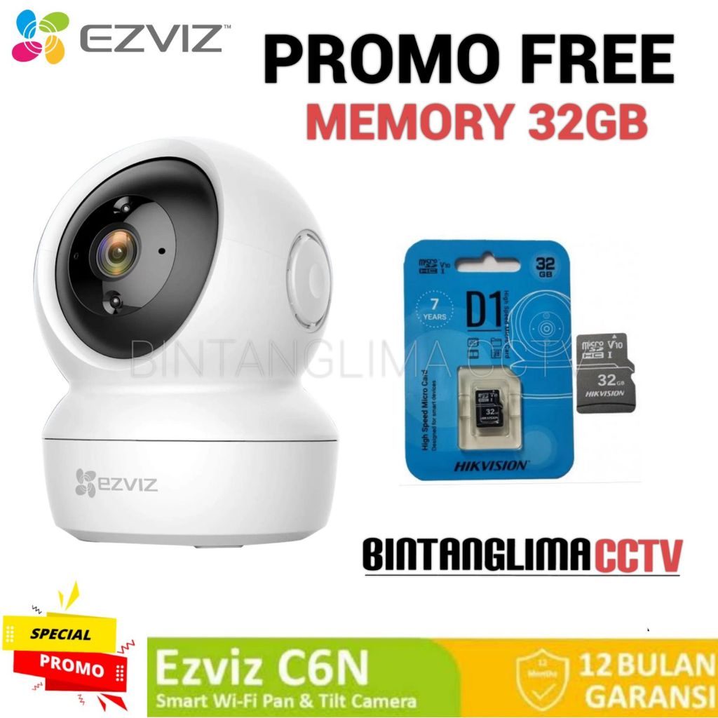 Jual EZVIZ C6N FULL HD 1080P SMARTCAM CCTV INDOOR WIRELESS GARANSI