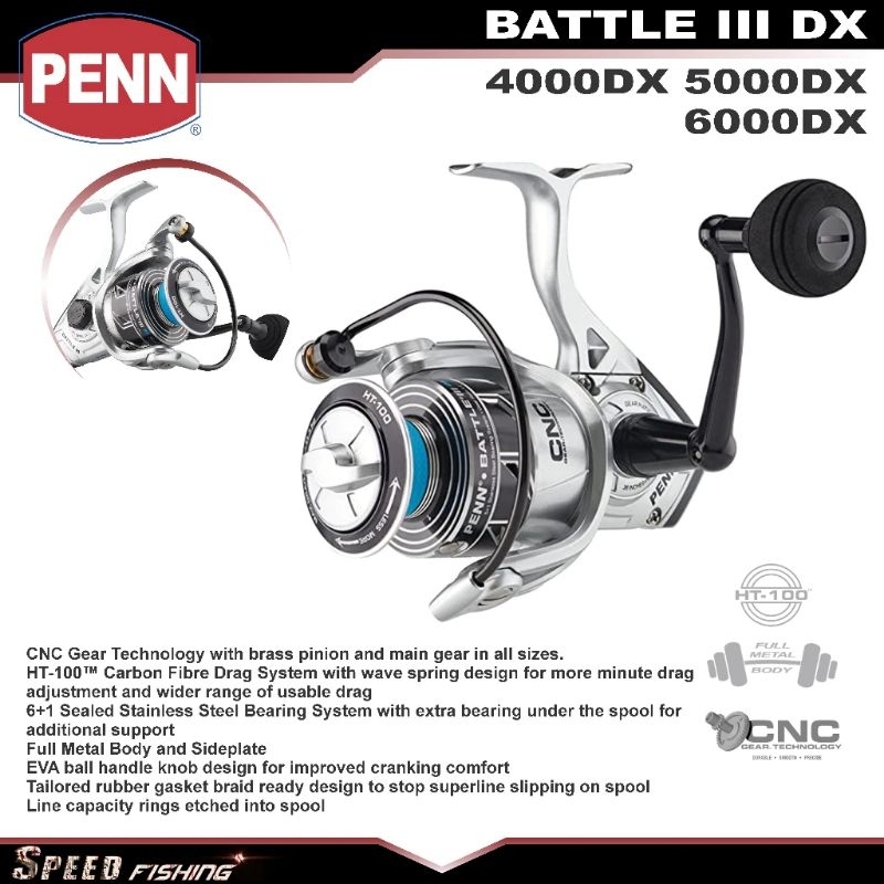 PENN BATTLE III DX 4000 スピニングリール PENN BATTLE III DX 4000 スピニングリール