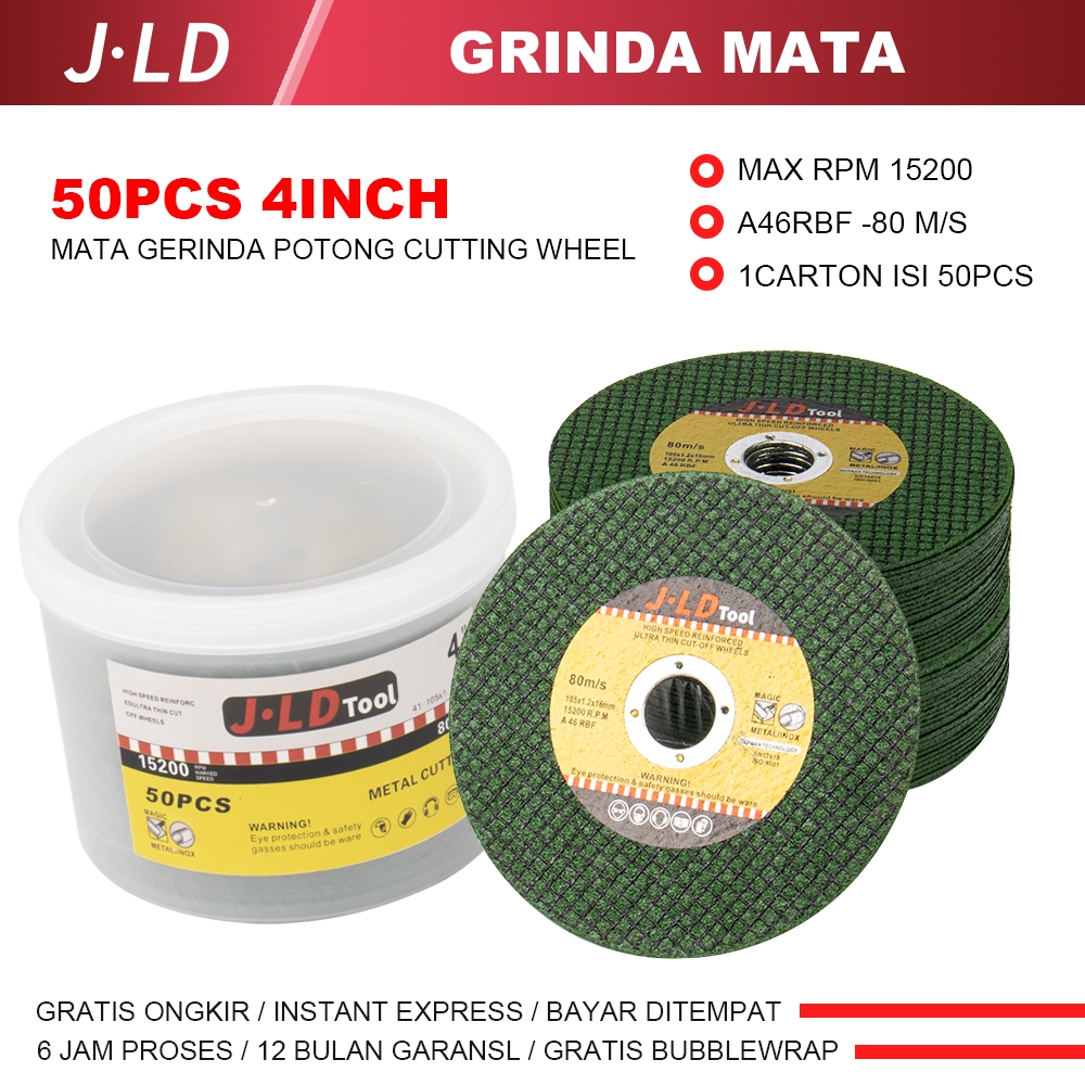 Jual JLD 4inch Mata Gerinda Potong Cutting Wheel 105x1.2x16mm | Shopee ...