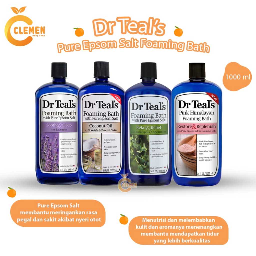 Jual Dr Teal's Foaming Bath Pure Epsom Salt (Sabun Busa) | Shopee Indonesia