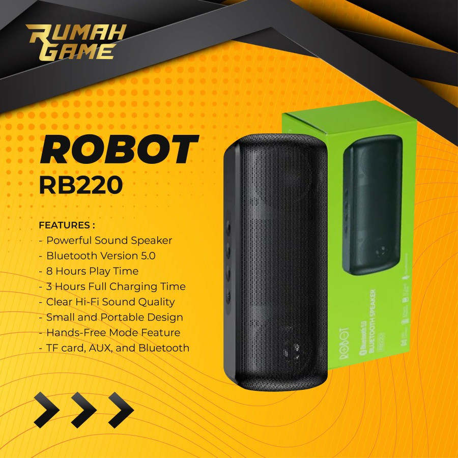 Jual Robot RB220 Portable TWS Bluetooth Speaker Wireless Sound | Shopee ...