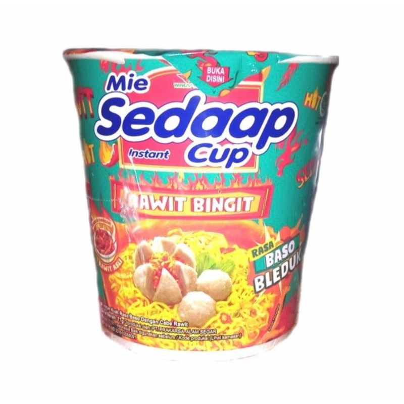 Jual Mie Sedaap Cup Rawit Bingit Baso Bleduk 77gr Shopee Indonesia