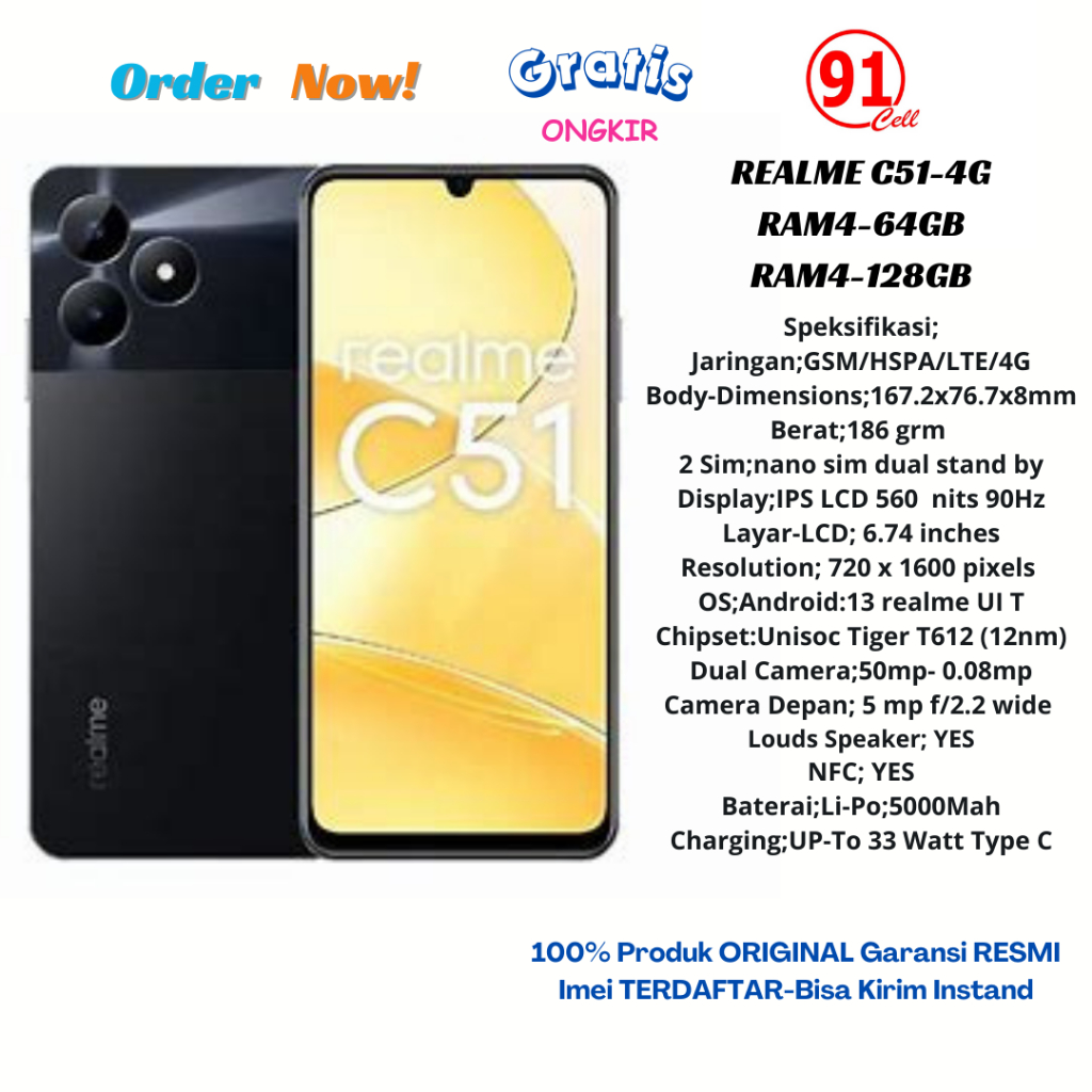 Jual realme Harga Terbaik & Termurah Januari 2024