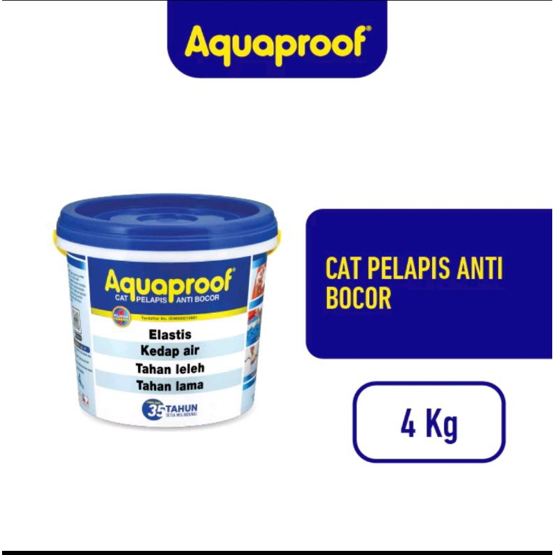 Jual Aquaproof Galon Isi 4kg Cat Pelapis Anti Bocor Waterproof Waterprooting Cat Anti Bocor 8587