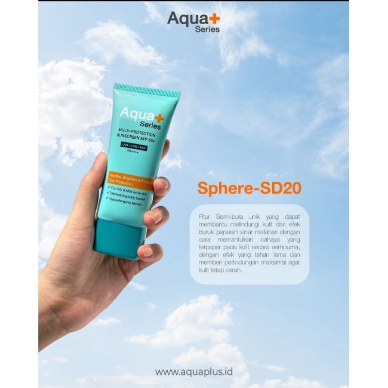Jual Aqua+ Series Multi Protection Sunscreen Spf 50 pa++++ (50 ml ...