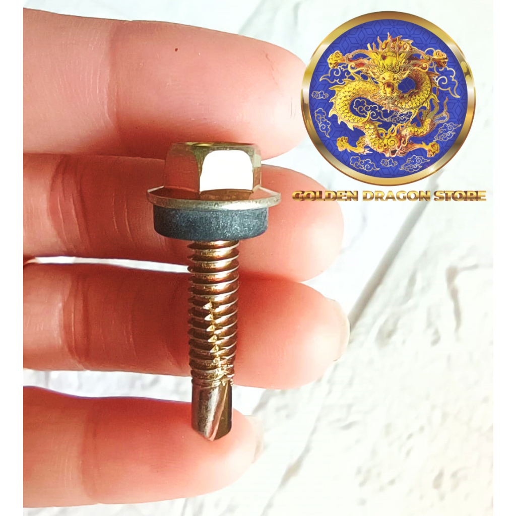 Jual Baut Roofing/Ruping/Skrup Sekrup 12 x 25 / Self Drilling Screw ...