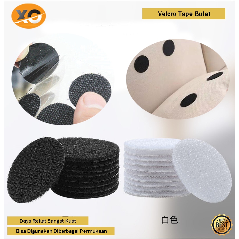 Jual Velcro Tape Bulat Double Tape Adhesive Perekat Kain Velkro Serbaguna Velcro Bulat Super