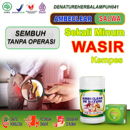 Obat Wasir Ambeien Ambeyen Berdarah Keras Keluar Darah Paling Ampuh Stadium 4 Tanpa Operasi Benjolan di Anus Perih Aman Ibu Hamil dan Menyusui Kapsul Ambeclear Salep Salwa De Nature