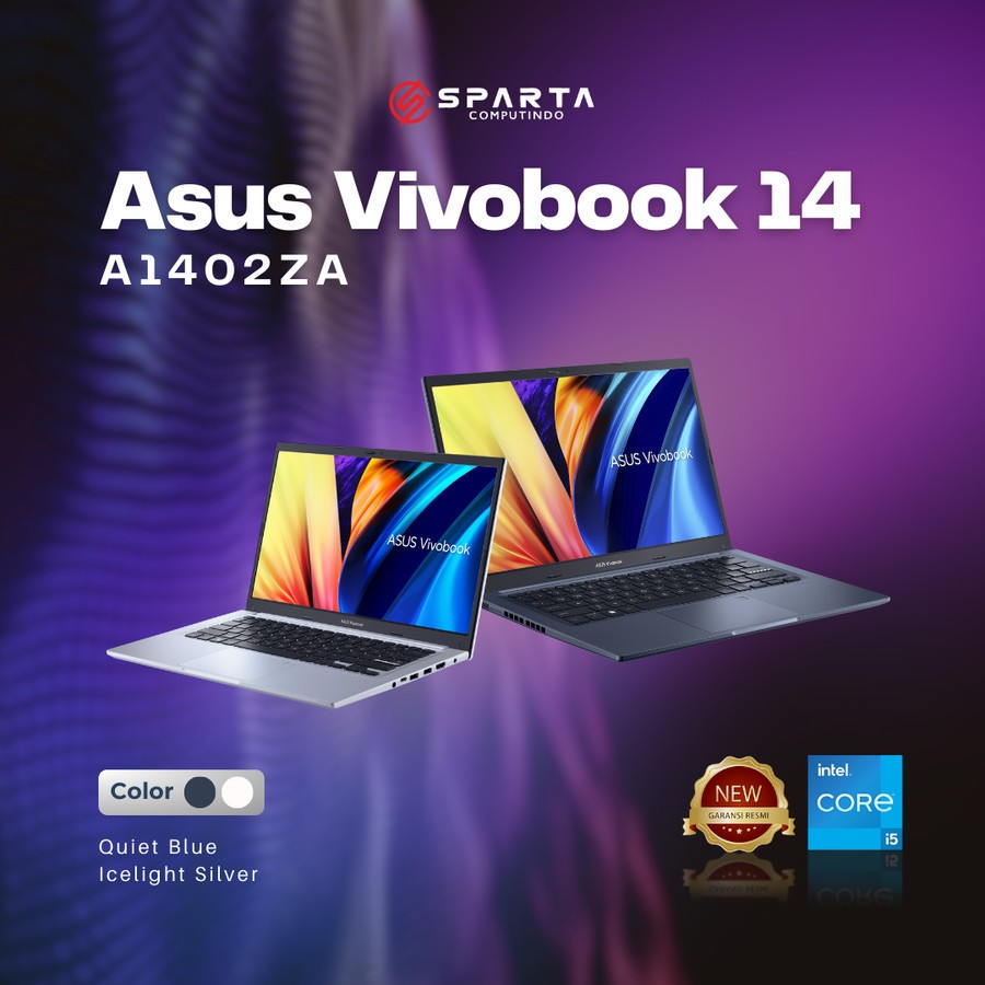 Jual Laptop Asus Vivobook 14 A1402ZA (Quiet Blue & Icelight Silver) New