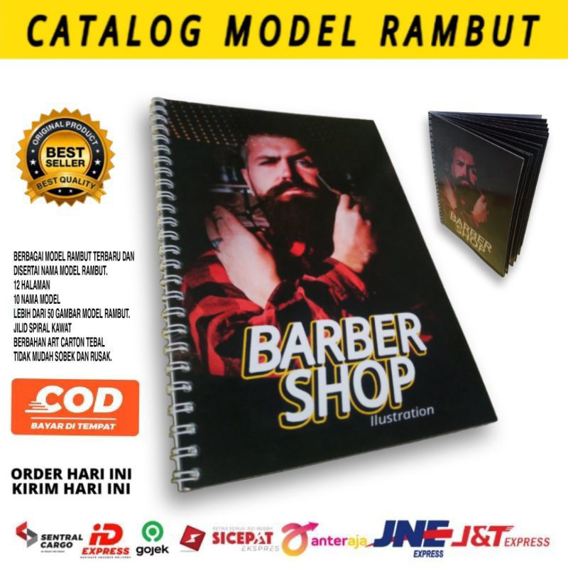 Jual Buku katalog model rambut - poster barbershop - pangkas rambut ...
