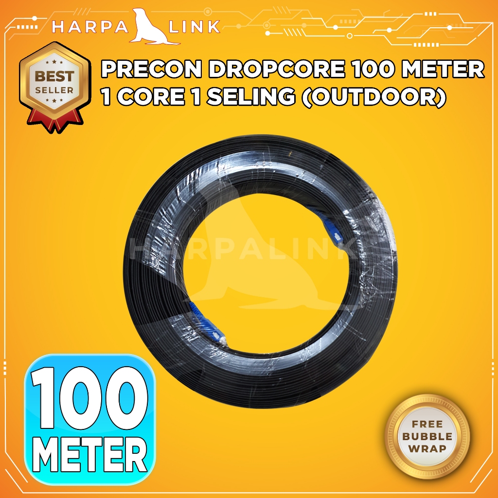 Jual Kabel Precon Dropcore 100M SC UPC 1 Core 1 Seling Outdoor Fiber ...