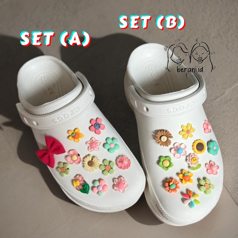 Jual Jibbitz Crocs 1Set Flowers / Pin Sandal / Jibbitz Crocs (JIBBITZ