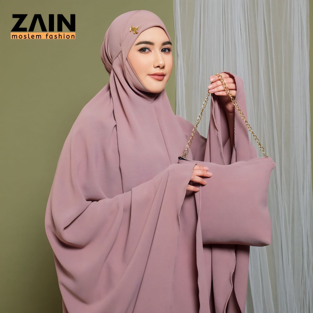 Product image ZAIN - Mukena Dewasa Penutup Dagu Crinkle Premium Series Maryam 3