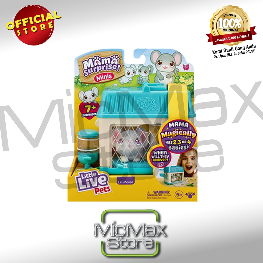 Little Live Pets Mama Surprise Minis | Mascota Sorpresa Que Crece En Agua | Juguete Interactivo Para Niños | Regalo De Bolsillo Original