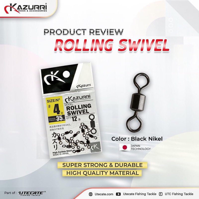 Jual Kili Kili Pancing Kazurri Rolling Swivel No1 10 Shopee Indonesia 8602