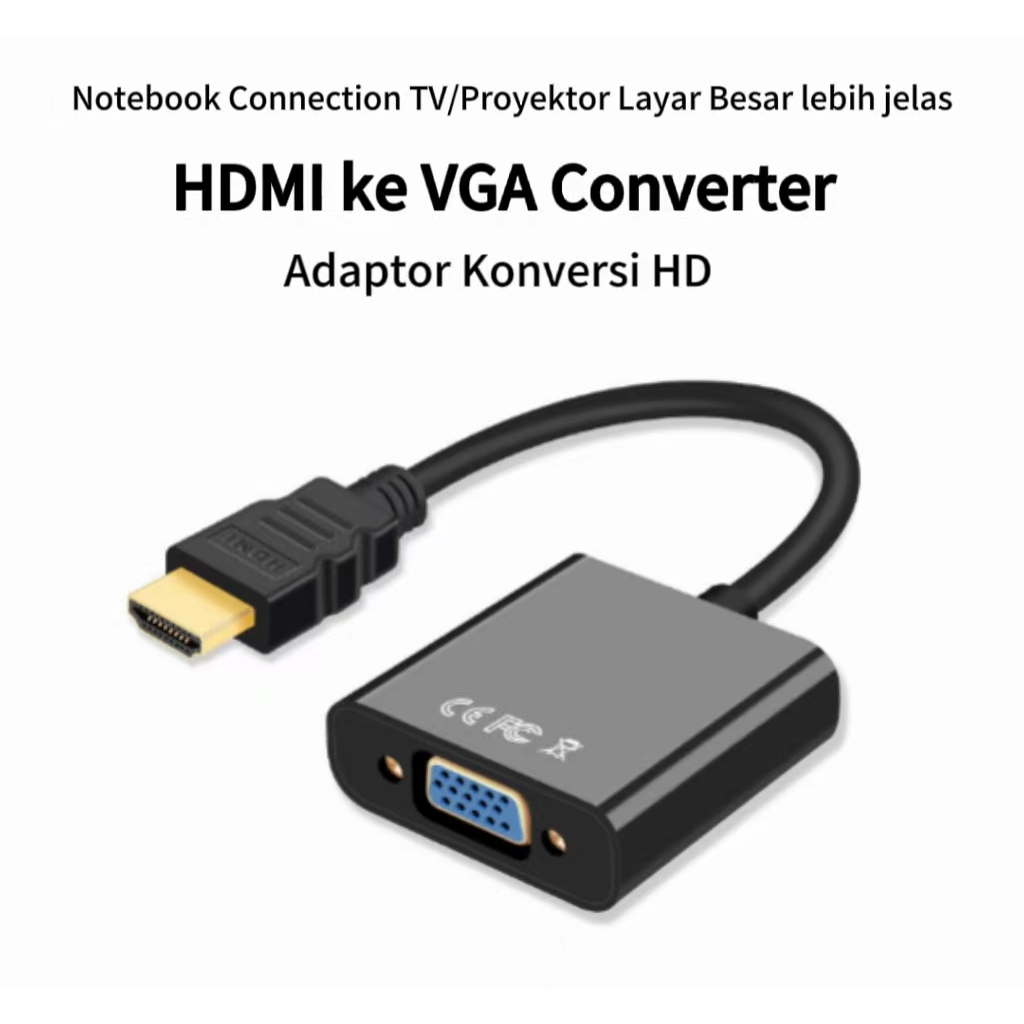 Jual Converter Hdmi To VGA /Kabel HDMI to vga HD 1080p/hdmi to vga